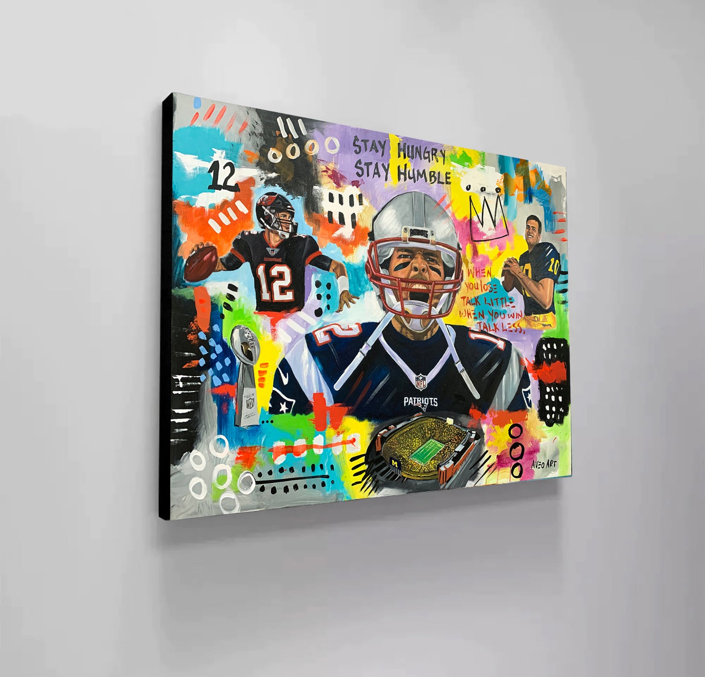 Tom Brady Football 2025 Modern Pop Art Canvas