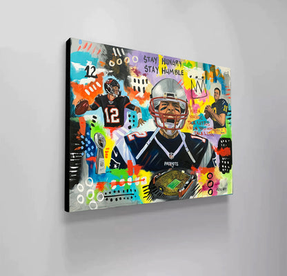 Tom Brady Football 2025 Modern Pop Art Canvas